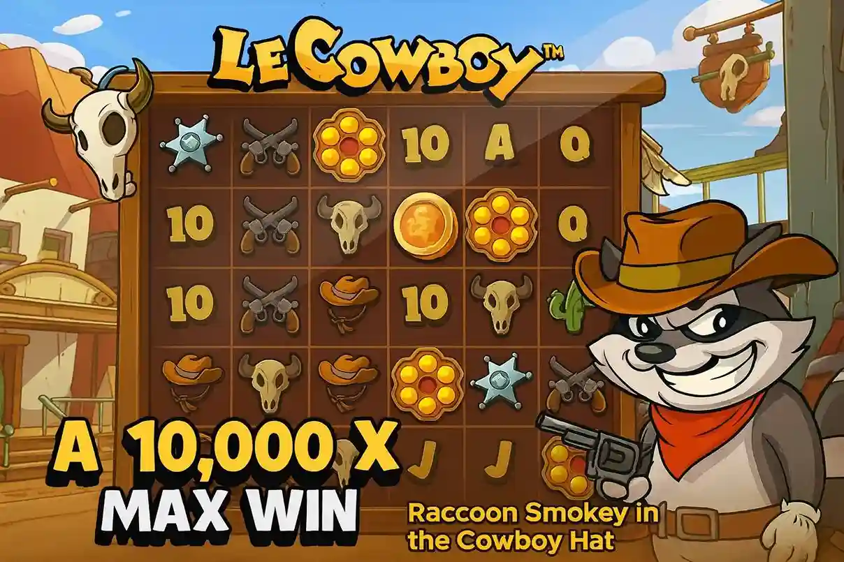 Le Cowboy slot Revolver Reveals bonus feature in action